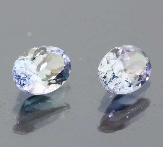 Vivid 1.73ct Tanzanite pair
