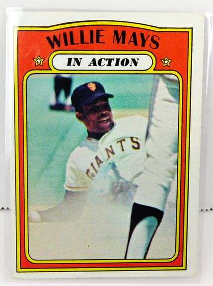 Willie Mays in Action Topps Baseball Card