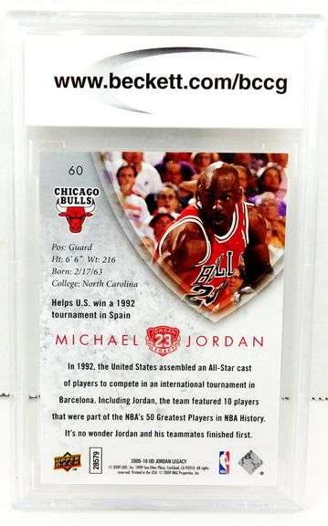 Michael Jordan 2009-10 Basketball Card, 10 Mint