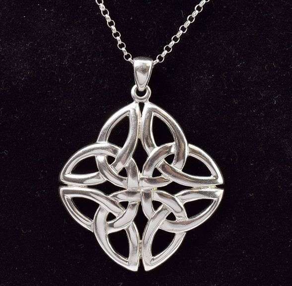 Captivating Celtic Knot Pendant Necklace in Sterling Silver
