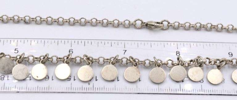 Vintage 925 sterling silver dangle necklace