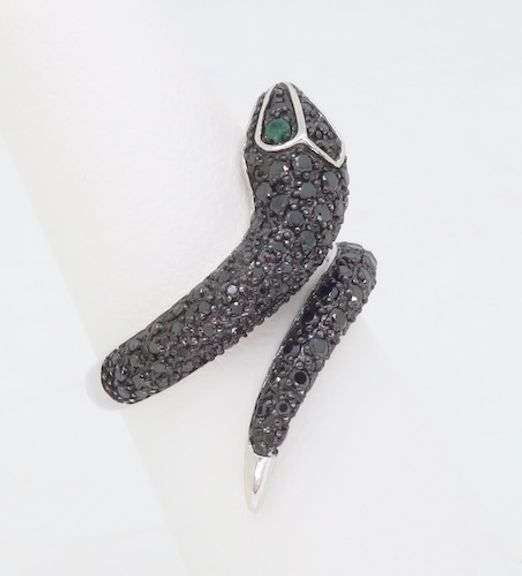 EFFY Black Diamond Snake Ring