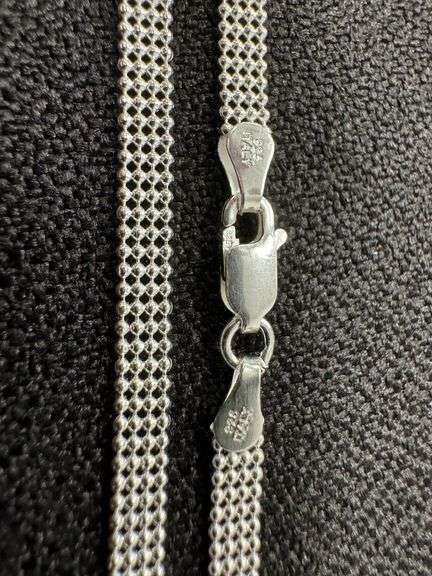 Sterling Silver Italian Ball Bead Strand Chain 4mm 925 Italy Necklace 18"