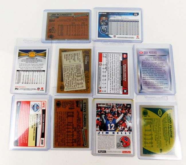 10 NFL Hall of Fame Quarterback Football Cards