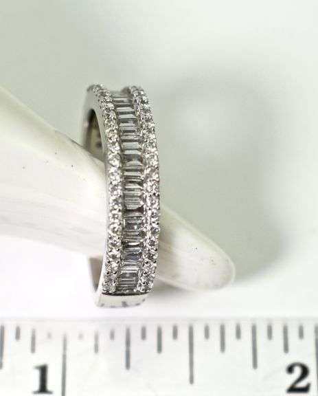 Elegant 14K White Gold and Diamond Band by Effy