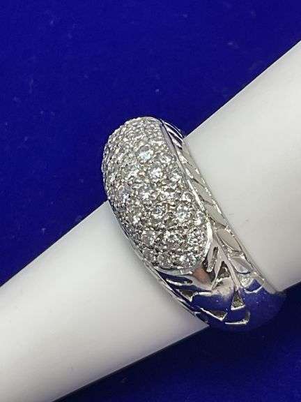 CERTIFIED PLATINUM DIAMOND DOME RING / BAND