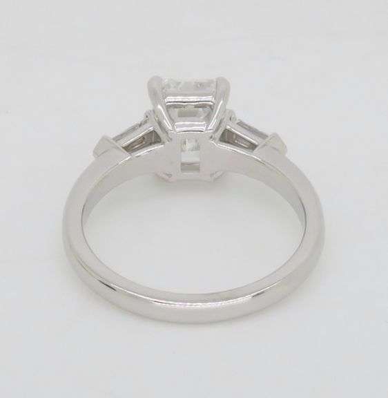 GIA Certified 2.19CTW Emerald Cut Diamond Ring