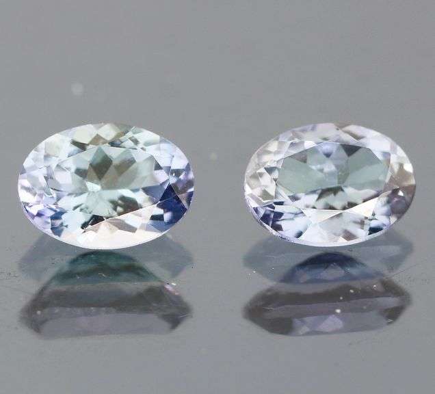 Vivid 1.73ct Tanzanite pair