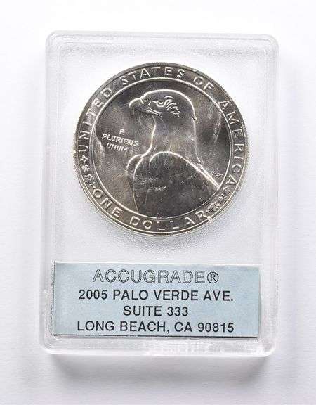 MS68 1983-S Olympic Discus Commemorative $1 Accugrade Collectible Slab