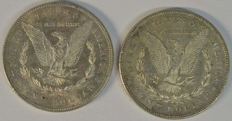 Pair of high grade 1878-S Morgan Silver Dollars