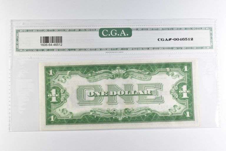CGAI Choice Unc 64 $1 1934 US Silver Certificate Blue Seal FR-1606