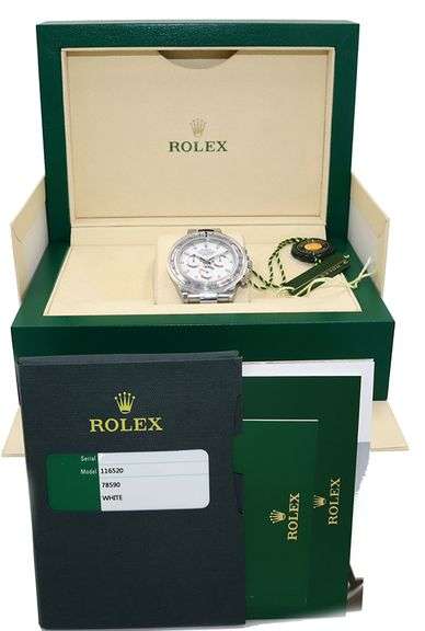 Rolex Cosmograph Daytona 116520, 40mm, White Dial, Stainless Steel W/ Box & Papers