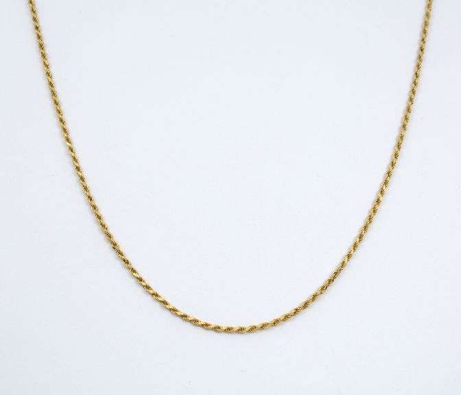 In Demand 18" 14K YG Rope Pendant Necklace