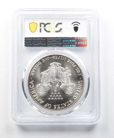 MS69 1988 American Silver Eagle PCGS Beautifully Toned Red/Purple