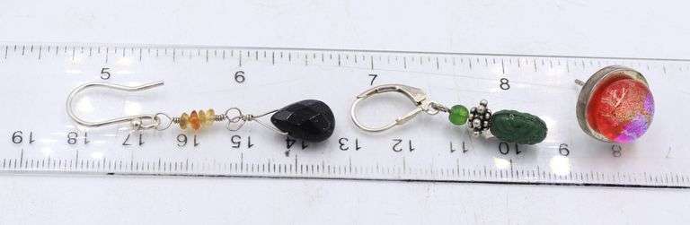 Group lot of vintage 925 sterling silver earrings