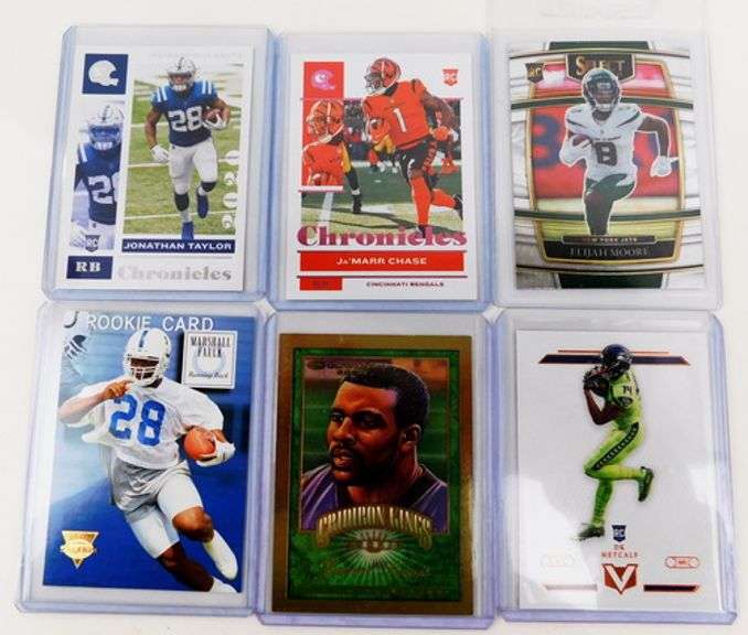 6 NFL Rookie Greats Football Cards