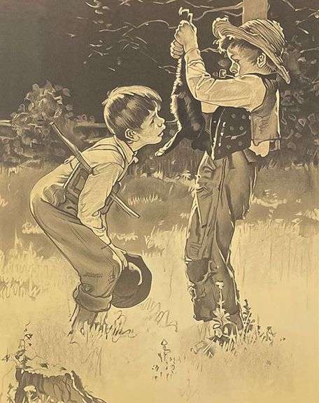Rare Norman Rockwell Original Lithograph Hand Signed