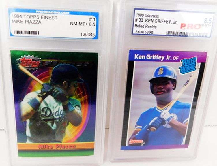 2 Baseball Greats, Piazza & Griffey, Jr. Graded Cards