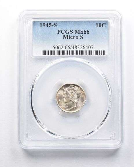 MS66 1945-S Micro S Mercury Dime PCGS