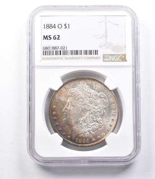 MS63 188-O Morgan Silver Dollar NGC Beautifully Toned