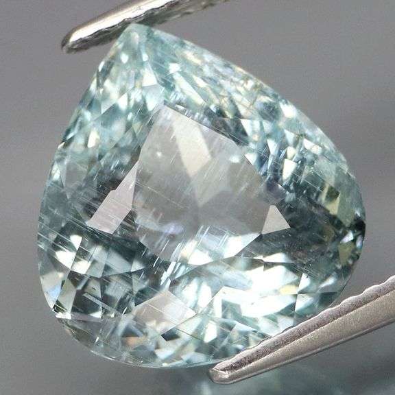 Ice blue! Unheated! 6.31ct Aquamarine pear