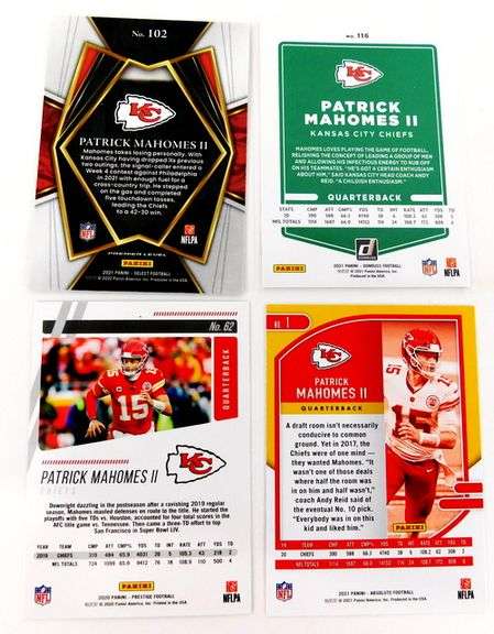 4 Patrick Mahomes II Football Cards