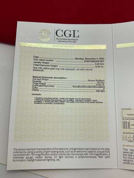 CERTIFIED BRAND NEW GOLD AND DIAMOND RING