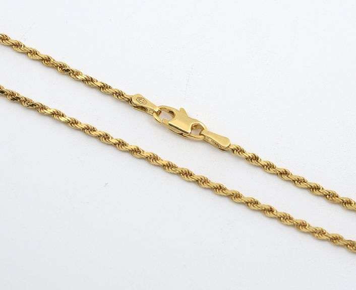 In Demand 18" 14K YG Rope Pendant Necklace