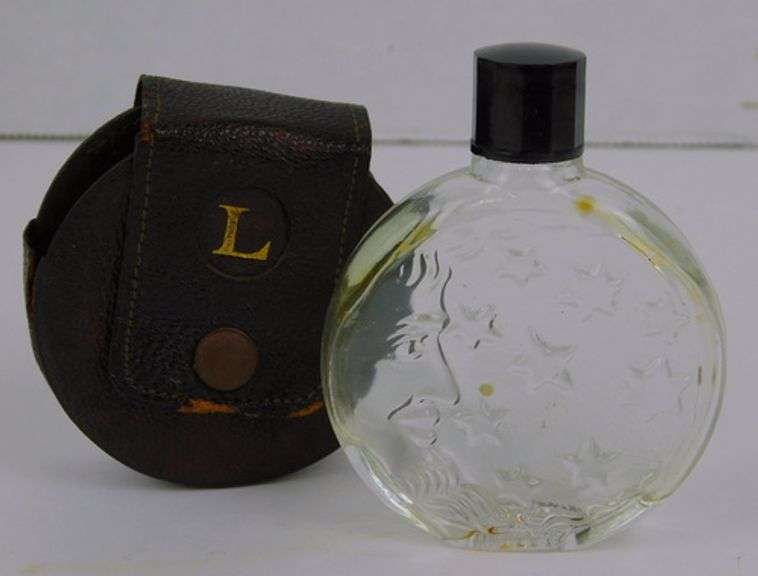 Vintage Moon & Star Perfume Bottle with Case