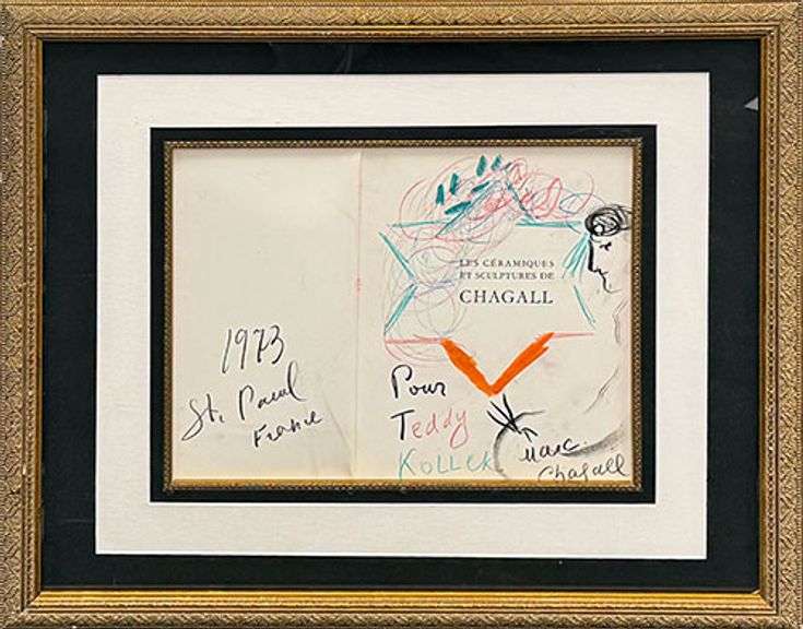 Auction Highlight: Marc Chagall One-Of-A-Kind Crayon and Pastel on Paper