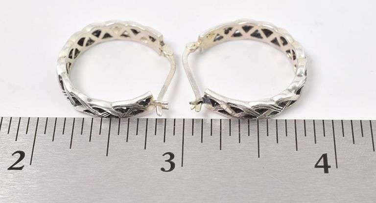 Delightful Celtic Knot Hoop Earrings in Sterling Silver
