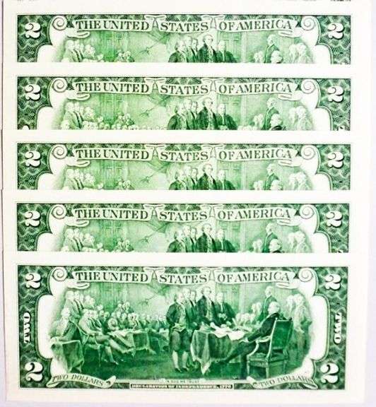 (5) Superb Crisp 2017A $2 Star Notes San Francisco-Consecutive!