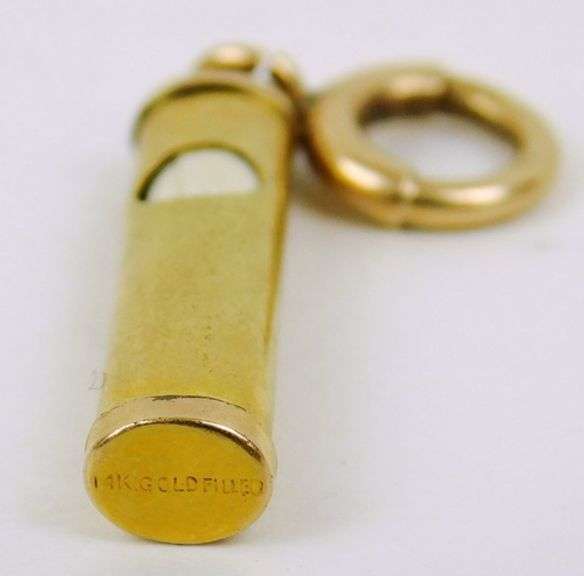 Vintage Gold Filled Mezuzah Pendant or FOB