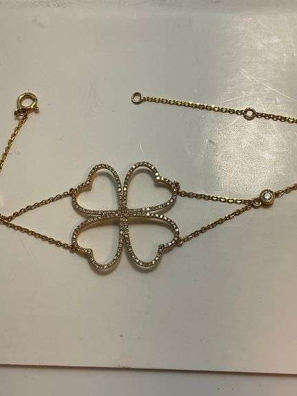 CERTIFIED BRAND NEW 14K GOLD AND DIAMOND BRACELET