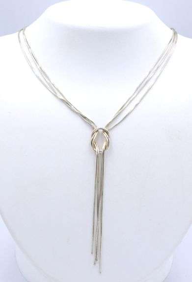 Group lot of vintage 925 sterling silver necklaces and bracelets