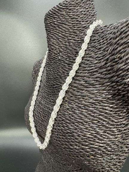 Sterling Silver Heavy Diamond-Cut Rope Chain 7mm Solid 925 Italy New Men's Necklace 22"