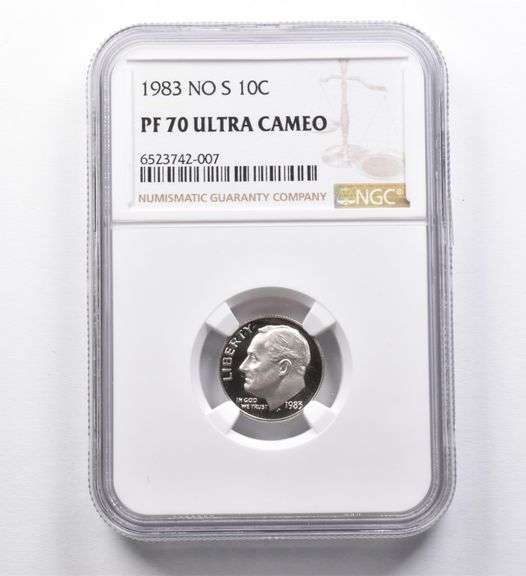 PF70 UCAM 1983 No S Roosevelt Dime NGC