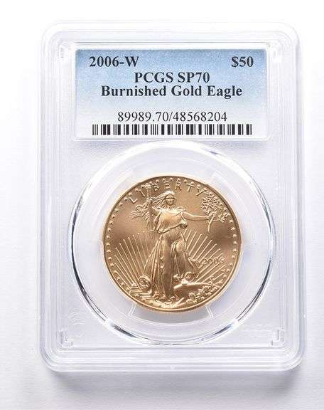 SP70 2006-W $50 Burnished Gold Eagle 1 Oz Gold PCGS
