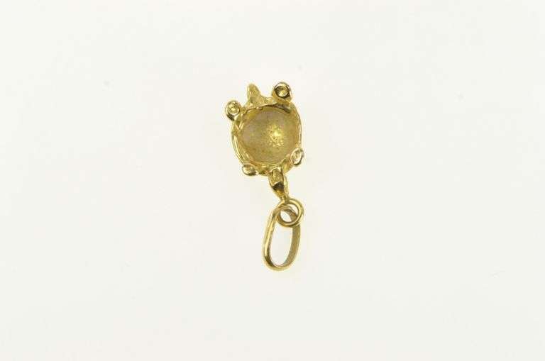 18K Yellow Gold Turtle Tortoise Animal Nature Motif Charm/Pendant