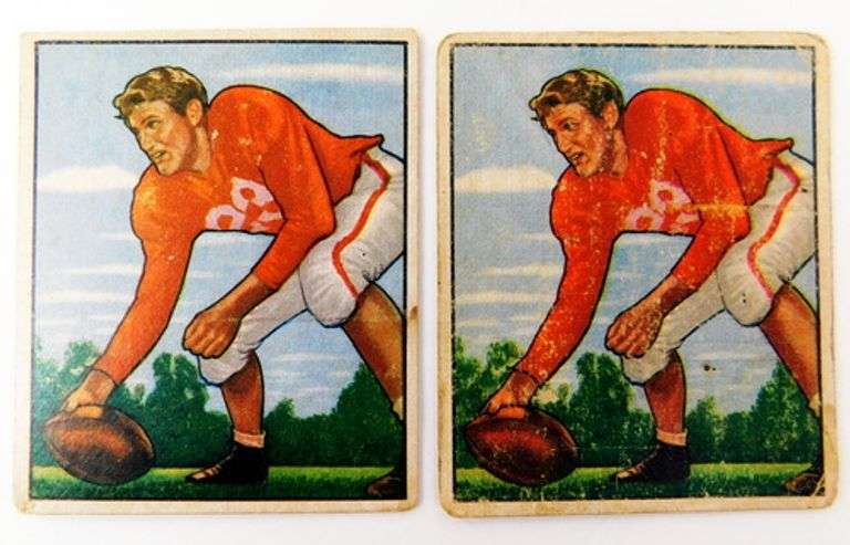 2 Bowman Gum 1950 Football Cards