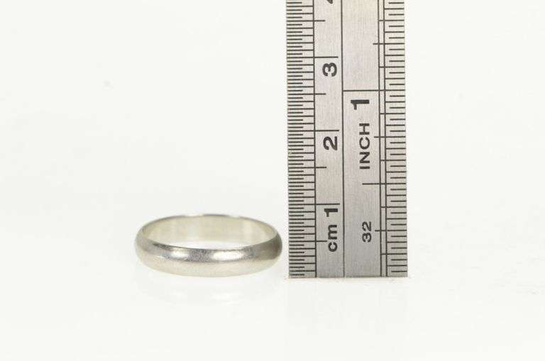 Platinum 4.0mm Rounded Classic Wedding Band Ring