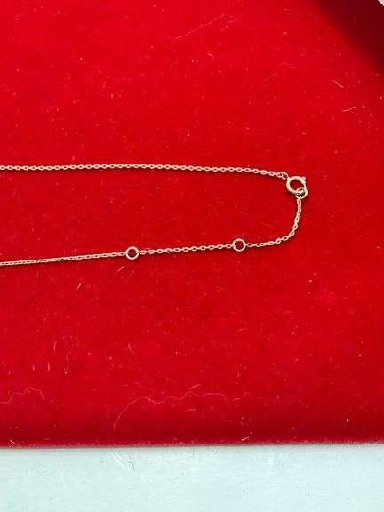 BRAND NEW 14K GOLD AND DIAMOND ROSARY NECKLACE