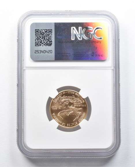 MS70 1998 $10 American Gold Eagle 1/4 Oz Gold NGC