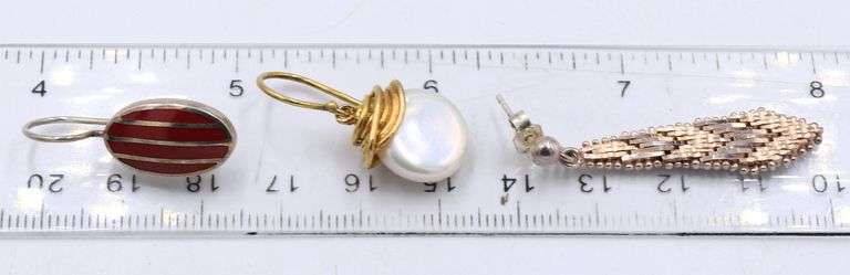 Group lot of vintage 925 sterling silver miscellaneous jewelry