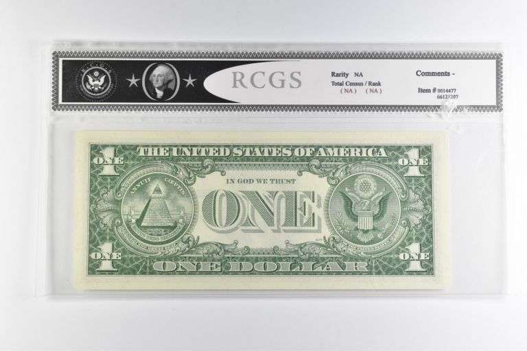 RCGS Gem CU 66 PQ $1 1957-B US Silver Certificate Blue Seal FR#1621