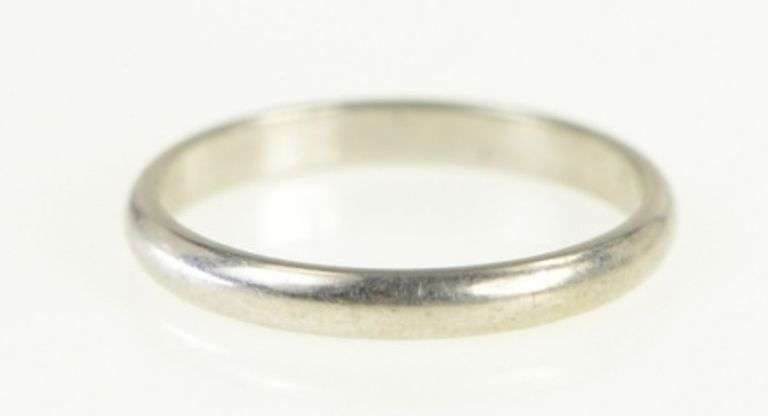 Platinum 2.6mm Vintage Art Deco Wedding Band Ring