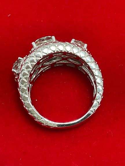 CERTIFIED BRAND NEW 14K WHITE GOLD DIAMOND AND AQUAMARINE RING