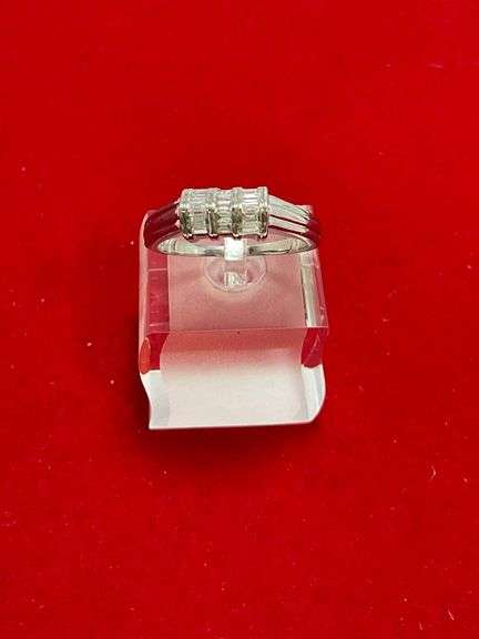 MEN'S CERTIFIED BRAND NEW 14K WHITE GOLD DIAMOND BAND