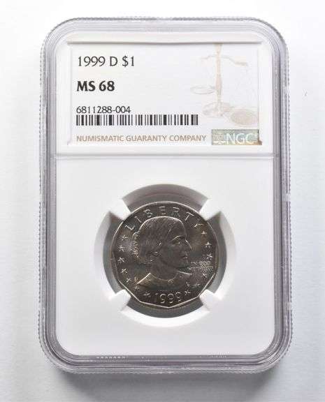 MS68 1999-D Susan B Anthony Dollar NGC