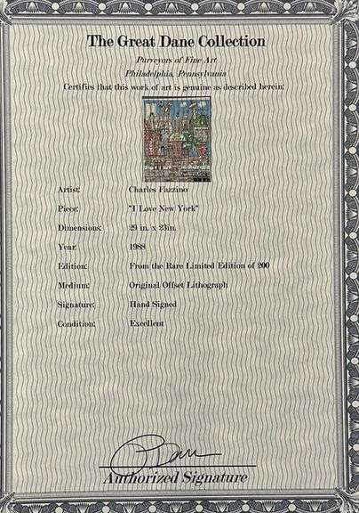 Charles Fazzino Hand Signed Out of Only 200!